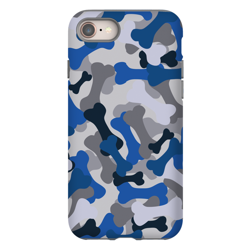 Bone Camo Blue Phone Cases