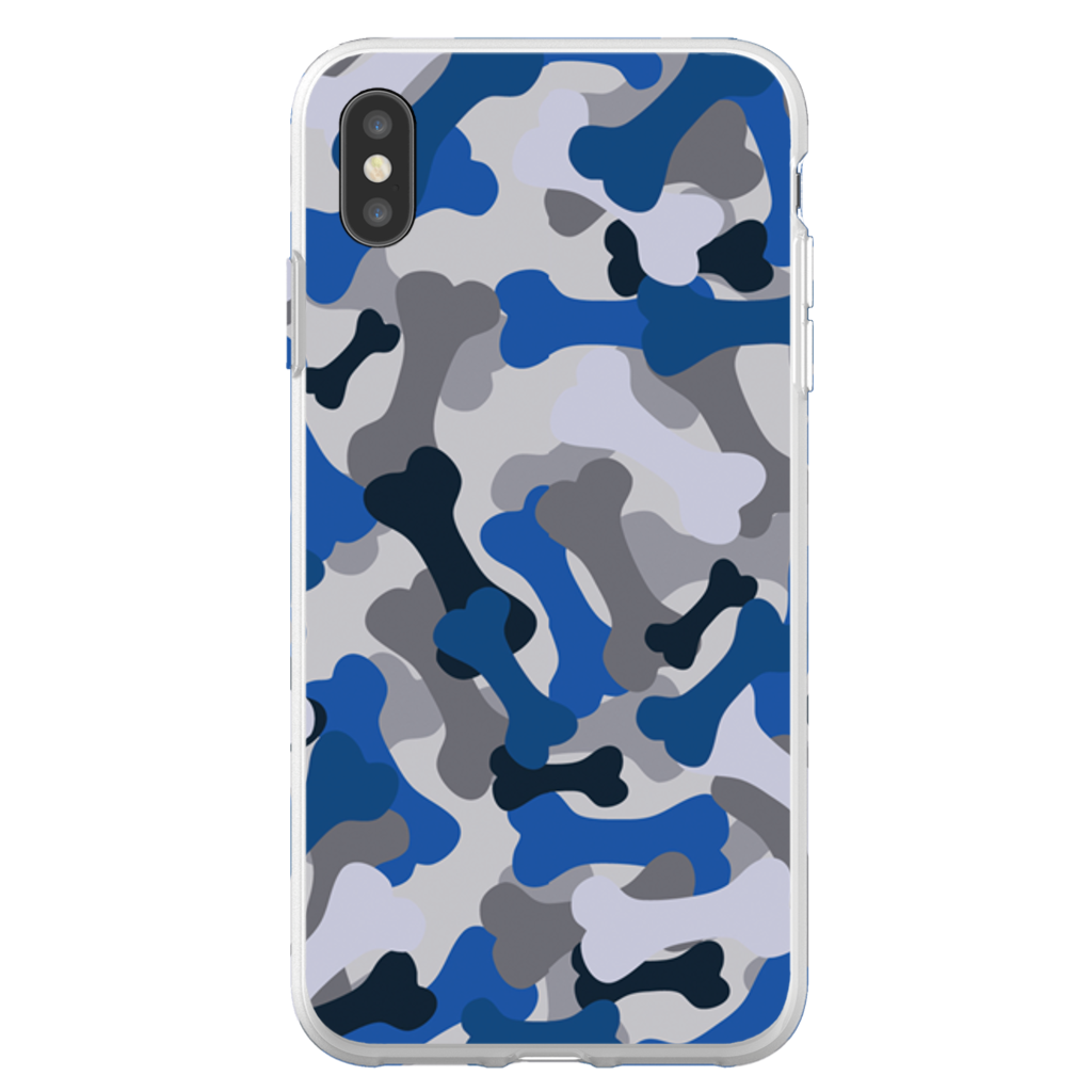 Bone Camo Blue Phone Cases