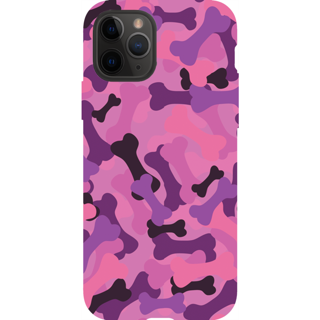 Bone Camo Pink Phone Cases