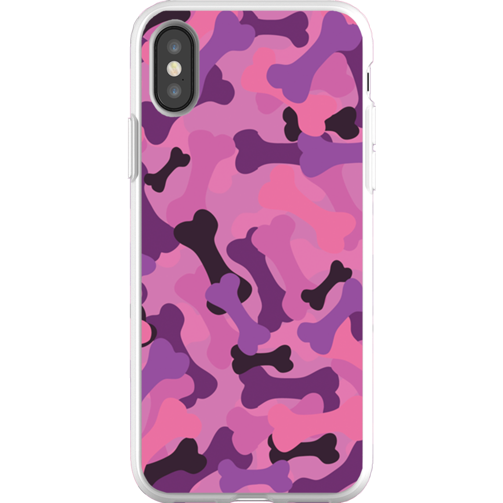 Bone Camo Pink Phone Cases